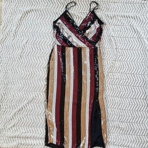 AQUA exclusive sequence dress